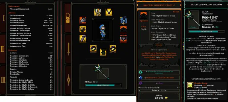 Gear and stats Build Mage Control Wrath X, The Slormancer
